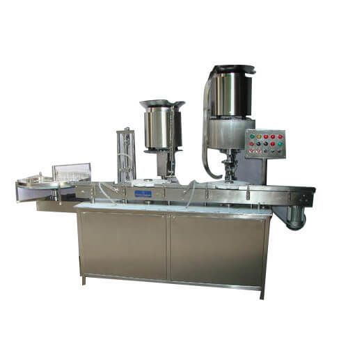 Vial Filling Stoppering  And Cap Sealing Machine , Vial Filler Capper – Monoblock Model Manufacturers & Exporters from India